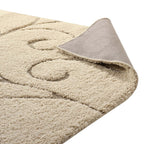 Jubilant Burgeon Scrolling Vine Shag 5x8 Area Rug | Creame and Beige | Shag Weave Of 1.18 Inches | Gripping Jute Fabric Underside | Soft High Density Polypropylene image 4