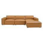 Restore 4-Piece Tan Vegan Leather Sectional Sofa image 2