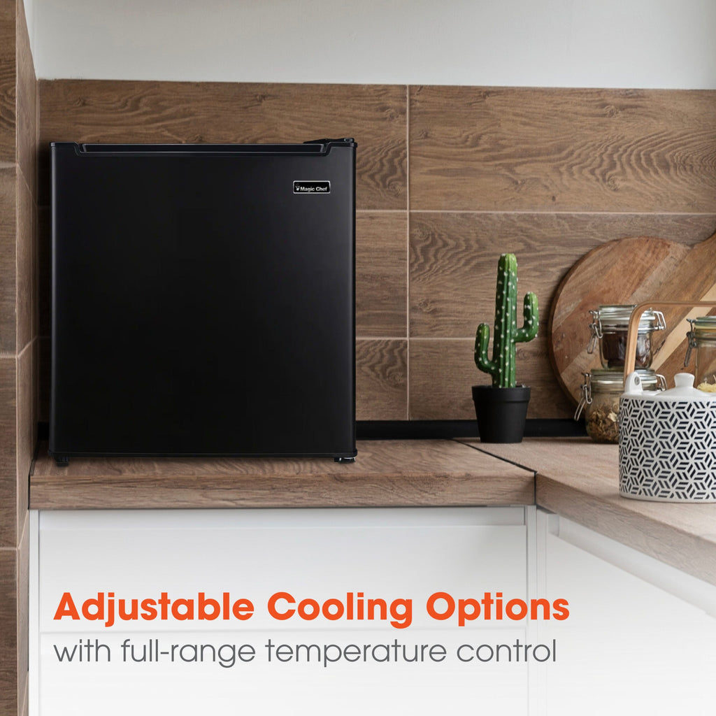 Magic Chef 1.7 Cu Ft Freezerless Mini Refrigerator | Energy Star Qualified | Black | 5 Year Warranty On Compressor | Door Storage | Reversible Door | Easy Installation image 4