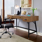 Surplus Walnut-Finished Office Desk image 0