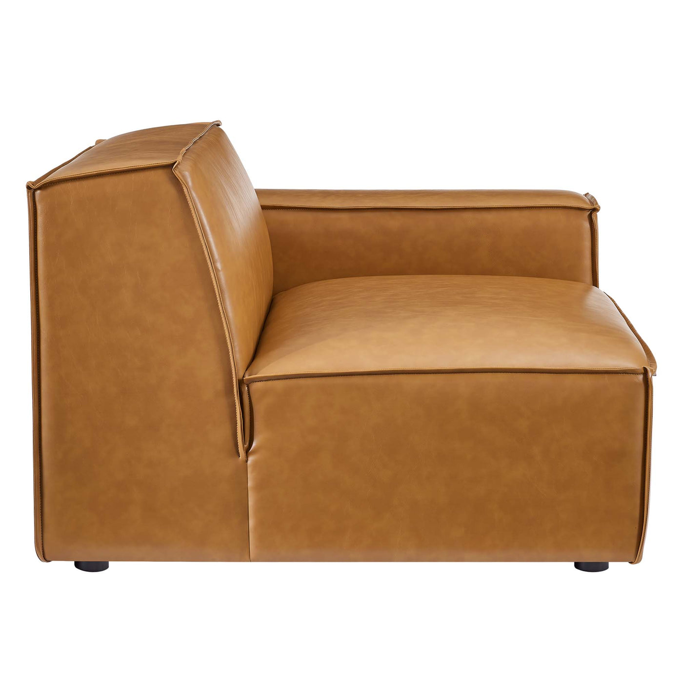 Restore 4-Piece Tan Vegan Leather Sectional Sofa image 5