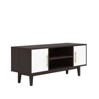 Daxton 43" TV Stand in White and Cappuccino image 1