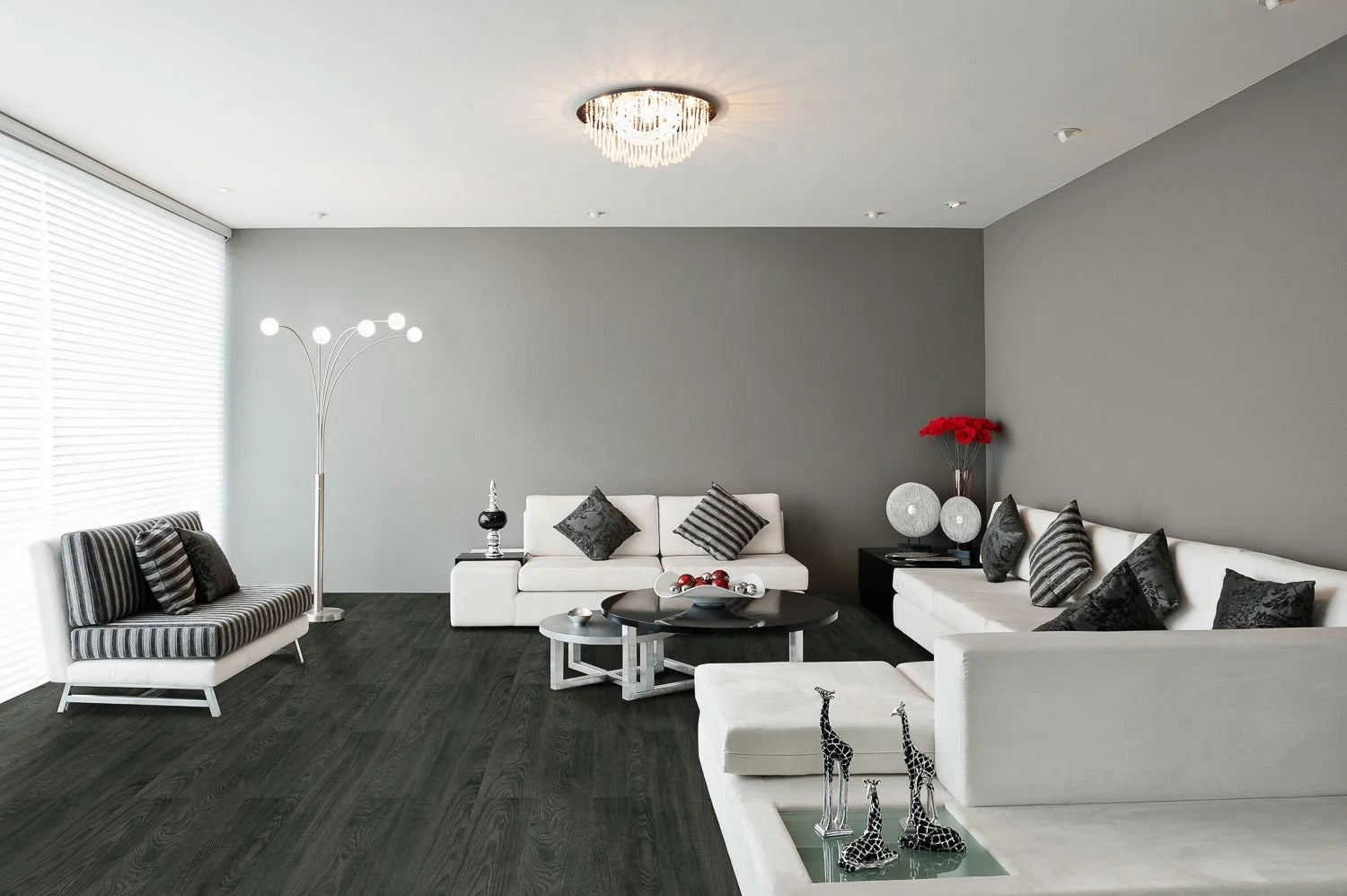 5 mm SPC Vinyl Flooring | 7" X 48" Plank | 1 mm IXPE Padding Attached | 22 Mil Wear Layer Plus 6 Mil UV Layer | Click Lock Installation | Mallumo Fortika Series 4201 | Fire Resistant | FloorScore® Certified | 1 Box (10 Planks) image 2