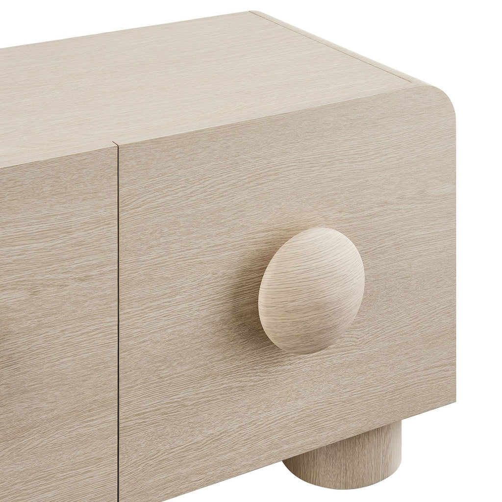 Sonnet 69" Low Profile TV Stand | Black &amp; Ash Finish Options | Low Profile Media Console | Wood Grain Paper Laminate | Non-Marking Foot Glides | Full-Glide Drawers image 4