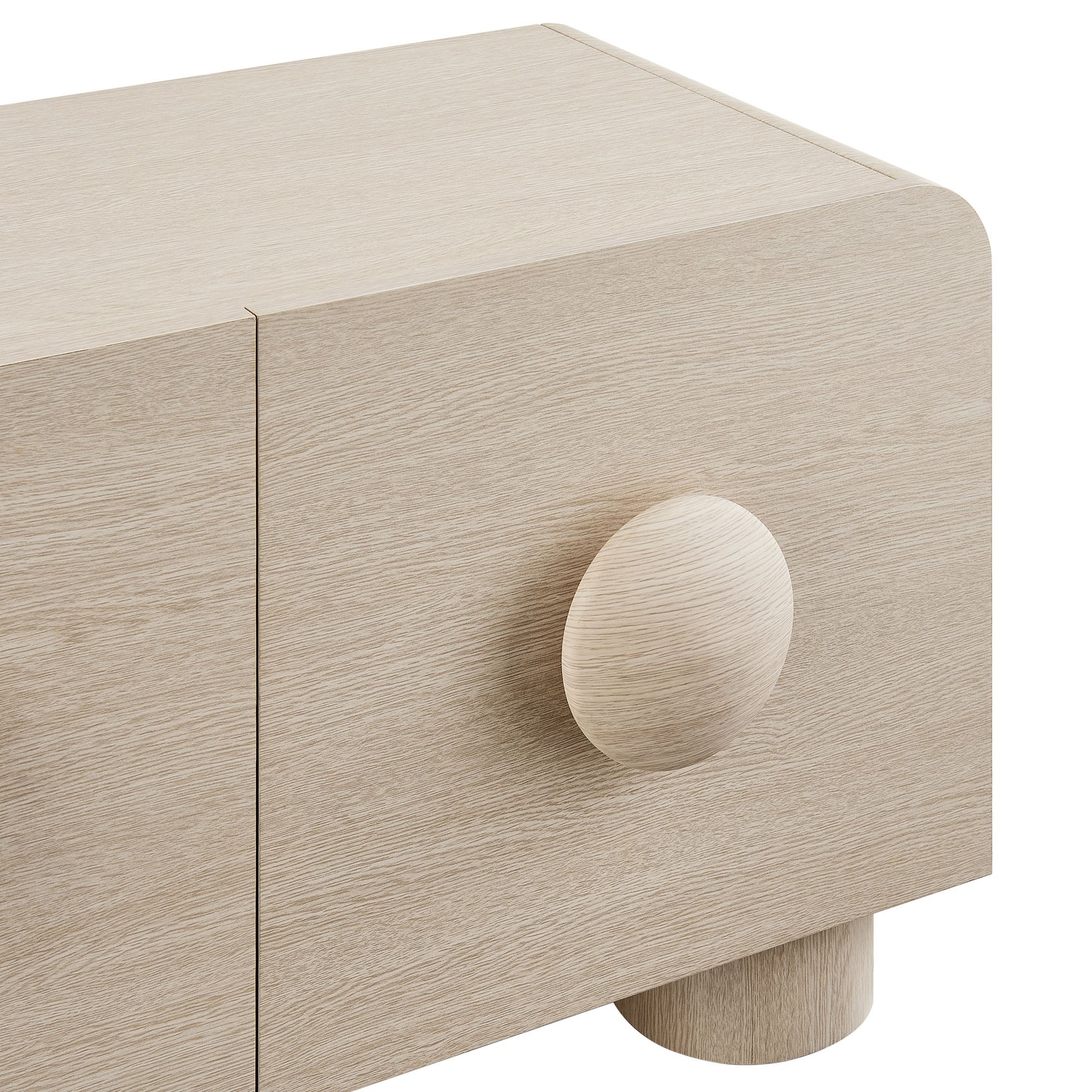 Sonnet 69" Low Profile TV Stand | Black &amp; Ash Finish Options | Low Profile Media Console | Wood Grain Paper Laminate | Non-Marking Foot Glides | Full-Glide Drawers image 4