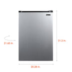 Magic Chef 4.4 Cu Ft Mini Fridge In Stainless Steel Look without Freezer | Energy Star Qualified | 5 Year Warranty On Compressor | 3 Glass Shelves  | Reversible Door | Easy Installation image 5