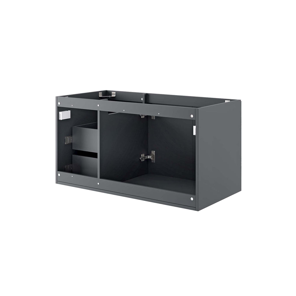 24" Or 36" | Bathroom Vanity Cabinet (Sink Basin Not Included) | White Or Gray Color Options | Vitality Series | Modern Bathroom Vanity | Soft-Close Doors | Wall-Mount Design image 5