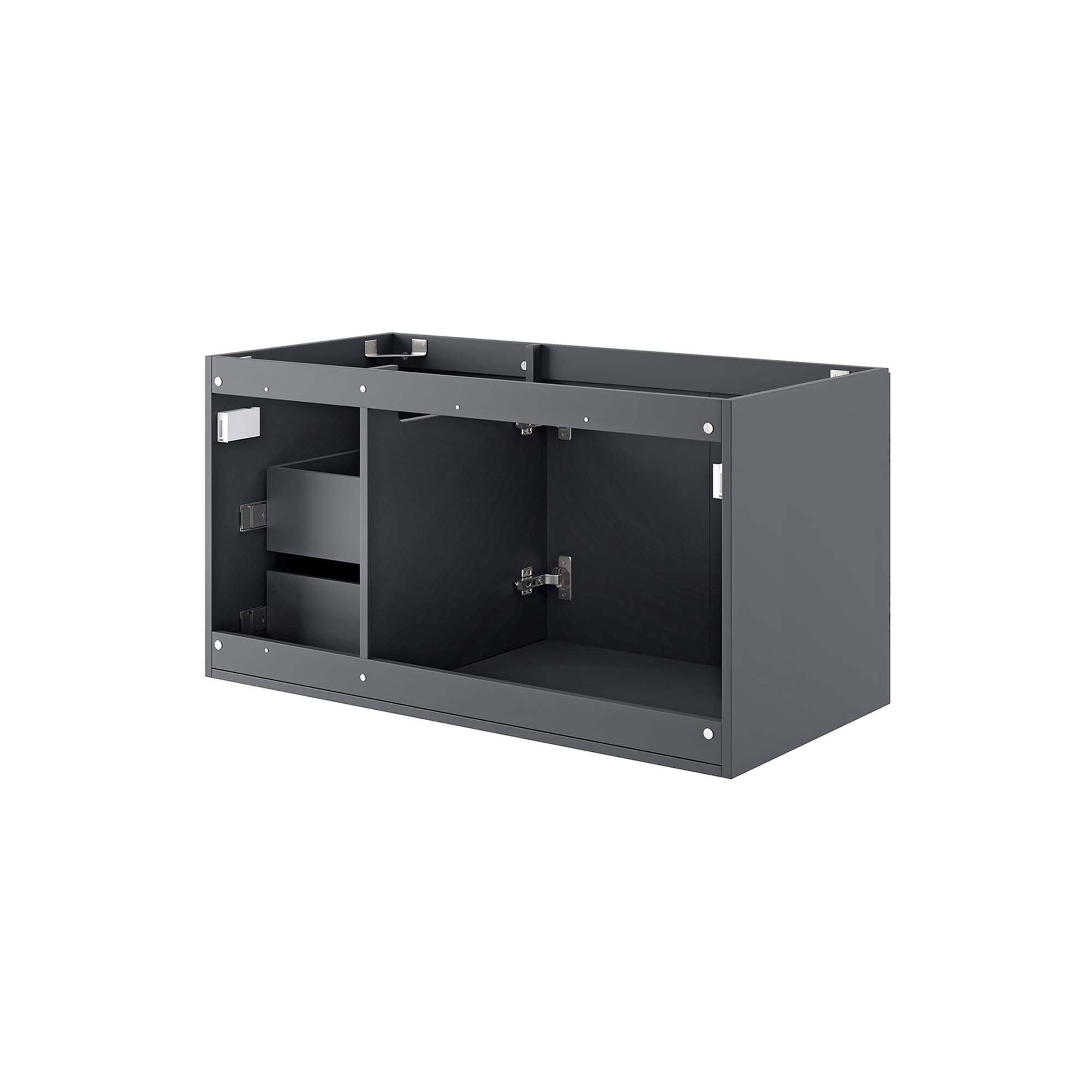 24" Or 36" | Bathroom Vanity Cabinet (Sink Basin Not Included) | White Or Gray Color Options | Vitality Series | Modern Bathroom Vanity | Soft-Close Doors | Wall-Mount Design image 5