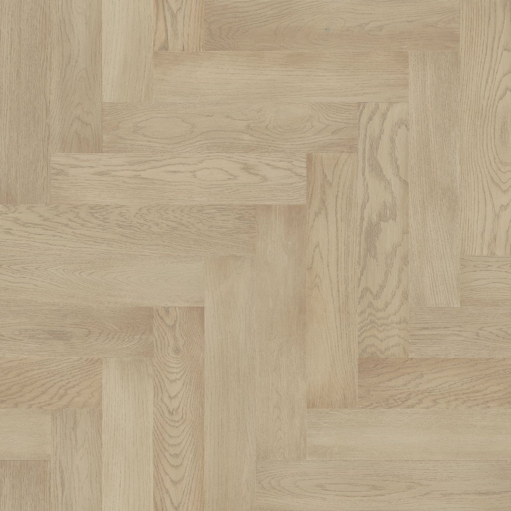 Empire Oak Herringbone | The Gallery Collection | Astor Shade | White Oak | UV Aluminum Oxide Finish | 1.2 mm Veneer Thickness | 27.9 Sq. Ft. Per Carton image 3