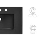 Bathroom Sink | Cayman Series | 18" / 24"/ 30" / 36" / 48" Single / 48" Double Sizes | Modern Design | Durable Ceramic Build | 8-Inch Centerset Faucet Holes | Built-In Countertop | Rectangular Basin Design image 1