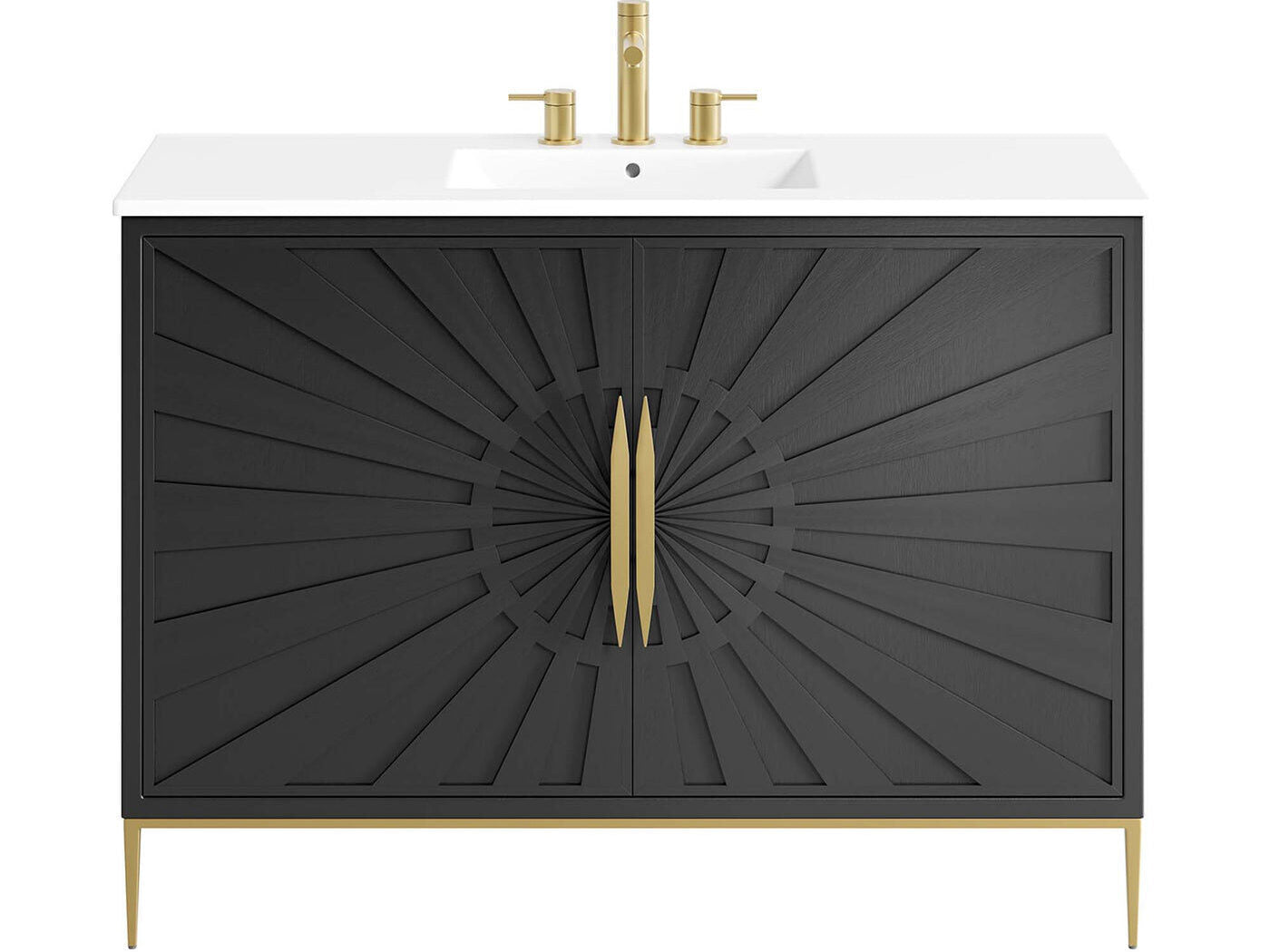 Awaken Series Bathroom Vanity | Various Sizes And Colors | Modern Design Vanity With Basin For Homes, Hotels image 12