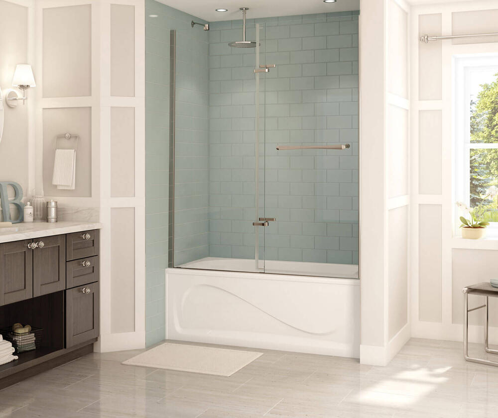 MAAX 60"W x 30"D x 21"H White Bathtub | Cocoon Series | Left Or Right Drain Location Options | Durable High Shine Acrylic | Headrest Channel | Integral Flange image 3