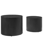 Amani Black Round Nesting Coffee Table Set of 2 image 10