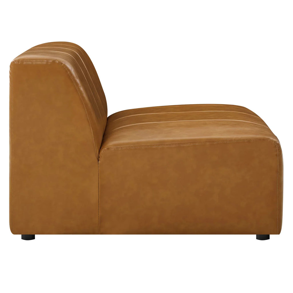 Bartlett 6-Piece Tan Vegan Leather Sectional Sofa image 7