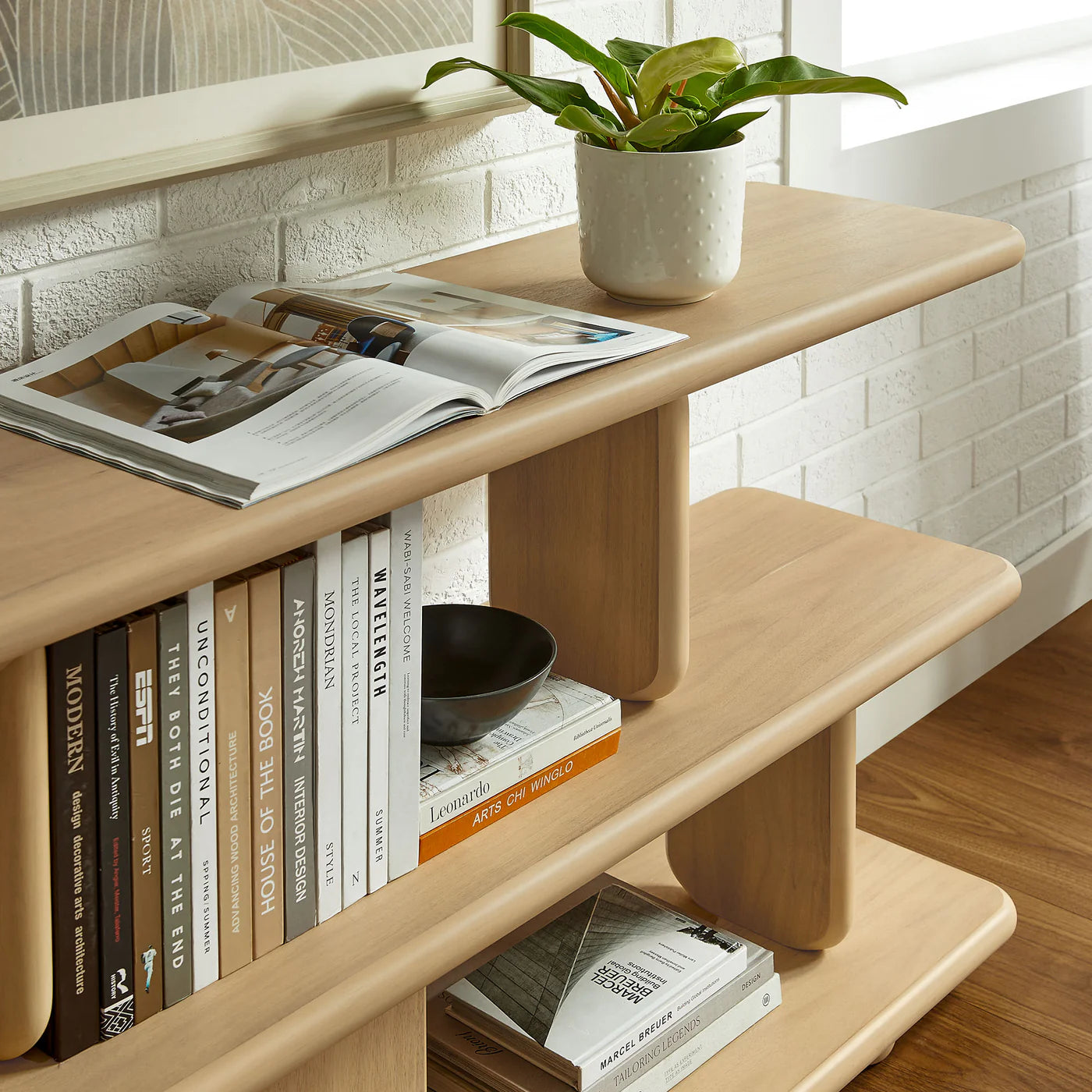 Lyle 2-Tier Sculptural Bookshelf image 5