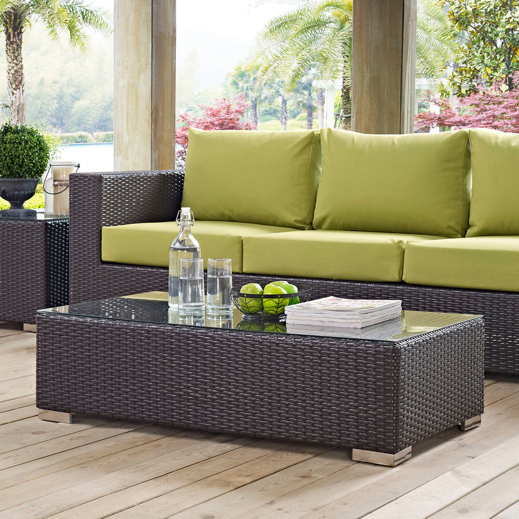 Convene Espresso Outdoor Patio Coffee Table image 0
