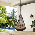 Abate Outdoor Patio Swing Chair, Stand-Free, in Black Mocha image 0