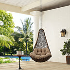 Abate Outdoor Patio Swing Chair, Stand-Free, in Black Mocha image 0