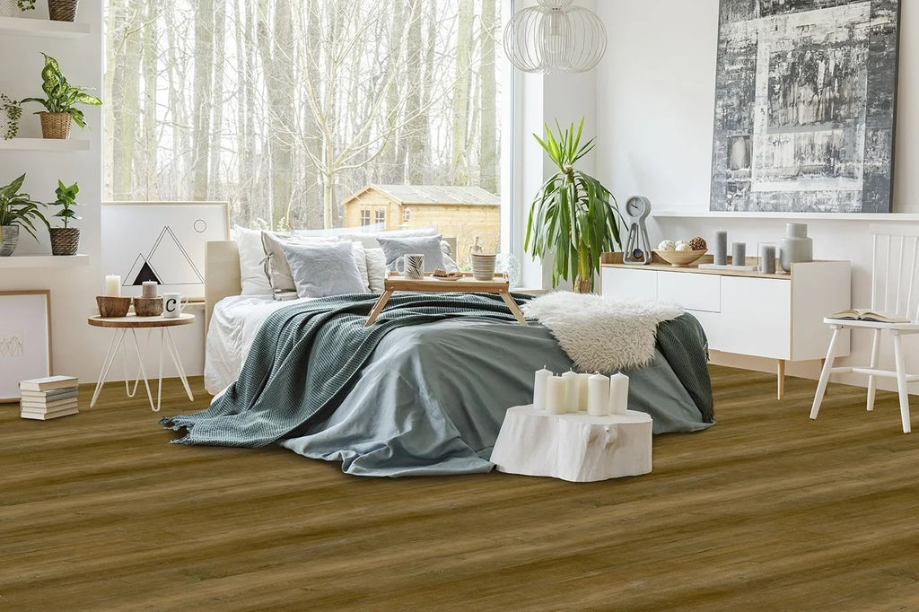 5 mm SPC Vinyl Flooring | 7" X 48" Plank | 1 mm IXPE Padding Attached | 22 Mil Wear Layer Plus 6 Mil UV Layer | Click Lock Installation | Denseco Fortika Series 1305 | Fire Resistant | FloorScore® Certified | 1 Box (10 Planks) image 2