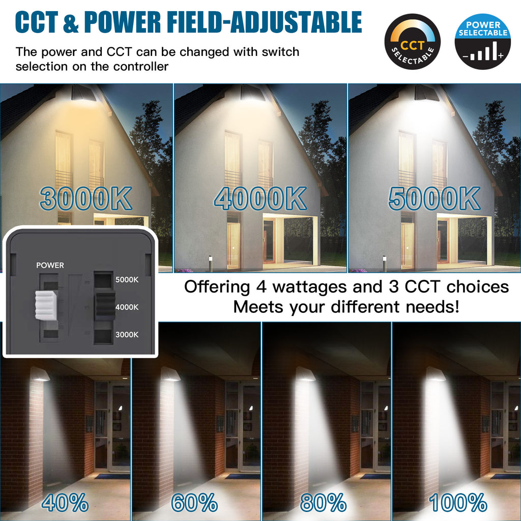 LED Full Cut-Off Wall Pack Light 28W-125W Photocell | DLC | IP65 Waterproof Commercial Security Lighting image 7