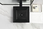 Tuscany 6-1/2"W x 16-1/2"D Ceramic Rectangular Bathroom Vessel Sink | Matte Black & Matte Gray Color Options | Aria Series | Premium Quality Ceramic Construction | Elegant Modern Style Design image 4