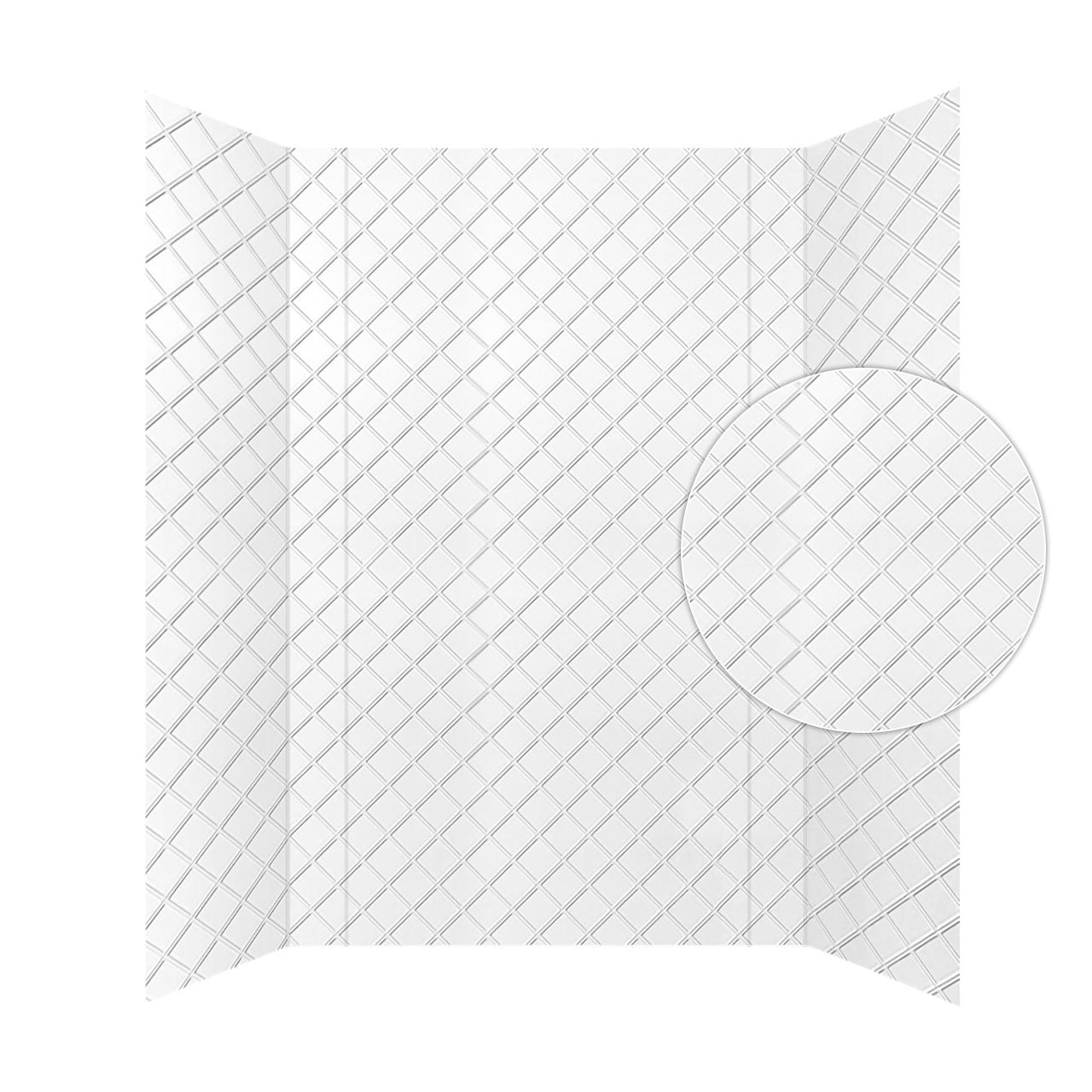 Argyle Shower Wall Tiles For Shower and Tub Surrounds | Glue Up Easy To Install | 3 Wall Set image 0
