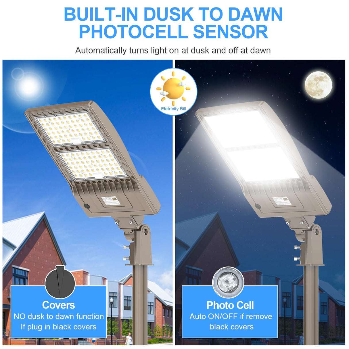 LED Parking Lot Light 90W–320W Photocell | 5000K | IP65 | Commercial Pole & Area Light image 6