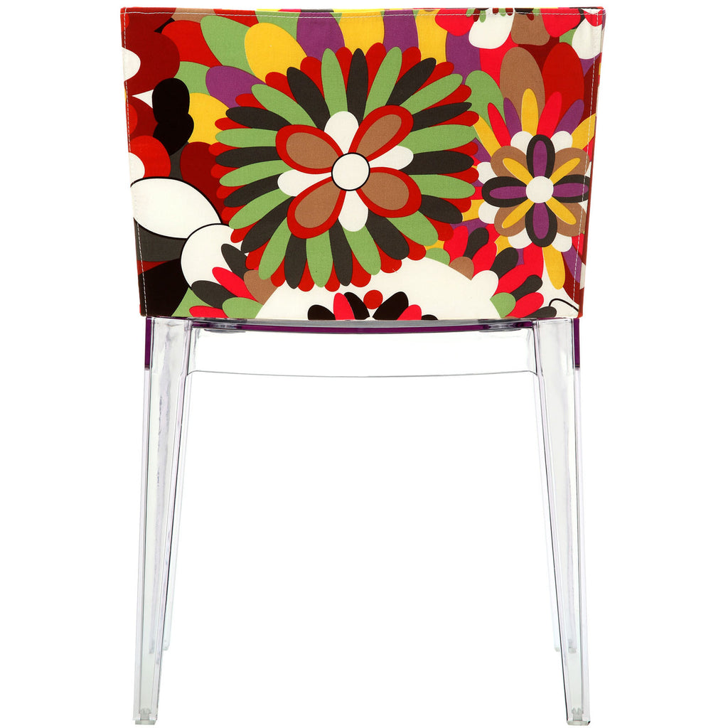 Flower Dining Side Chair in Transparent Clear image 3