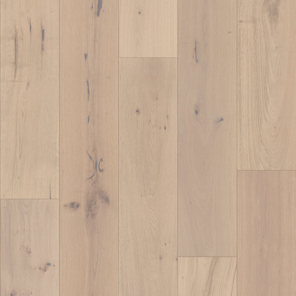 Expressions Hardwood | The Gallery Collection | Sonata Shade | White Oak | Real Hardwood | 4 mm Veneer Thickness | 23.31 Sq. Ft. Per Carton | Wire Brushed Texture image 1