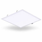 Rectangular ceiling panel light fixture on a white background