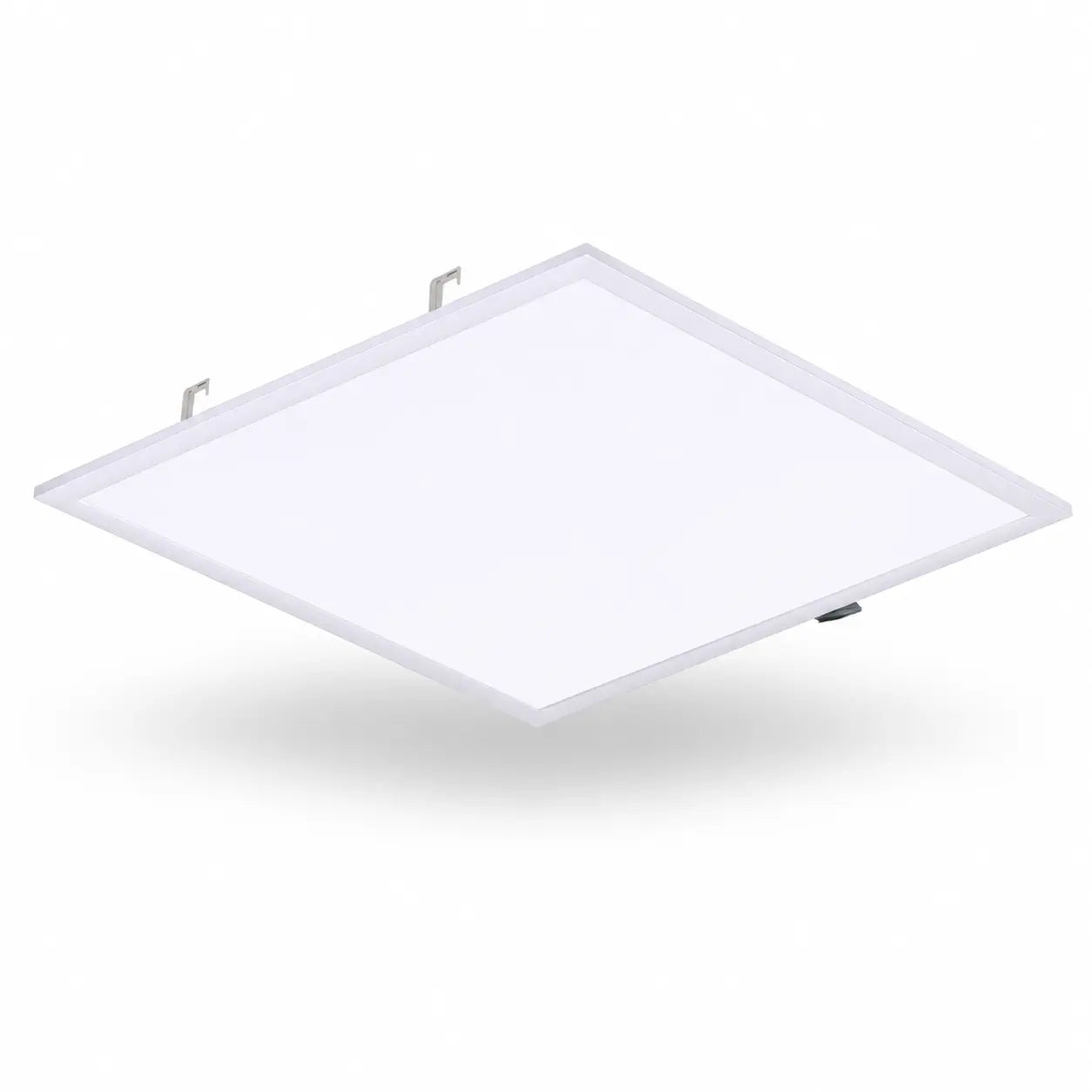 Rectangular ceiling panel light fixture on a white background