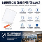 2x2 LED Panel Light with Emergency Battery Backup, Adjustable Wattage & CCT | ETL, DLC Premium