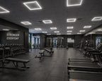 LED Grid frame lights are installed  in Gym 