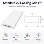 2x4 LED Panel Light – Adjustable Wattage & CCT, 0-10V Dimmable, ETL & DLC 5.1