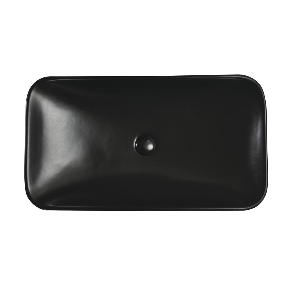 Tuscany 28"W x 15-3/8"D Ceramic Rectangular Bathroom Vessel Sink | Matt Black, Matt Gray & White Color Options | Jonava Series | Premium Quality Ceramic Construction | Elegant Modern Style Design image 0