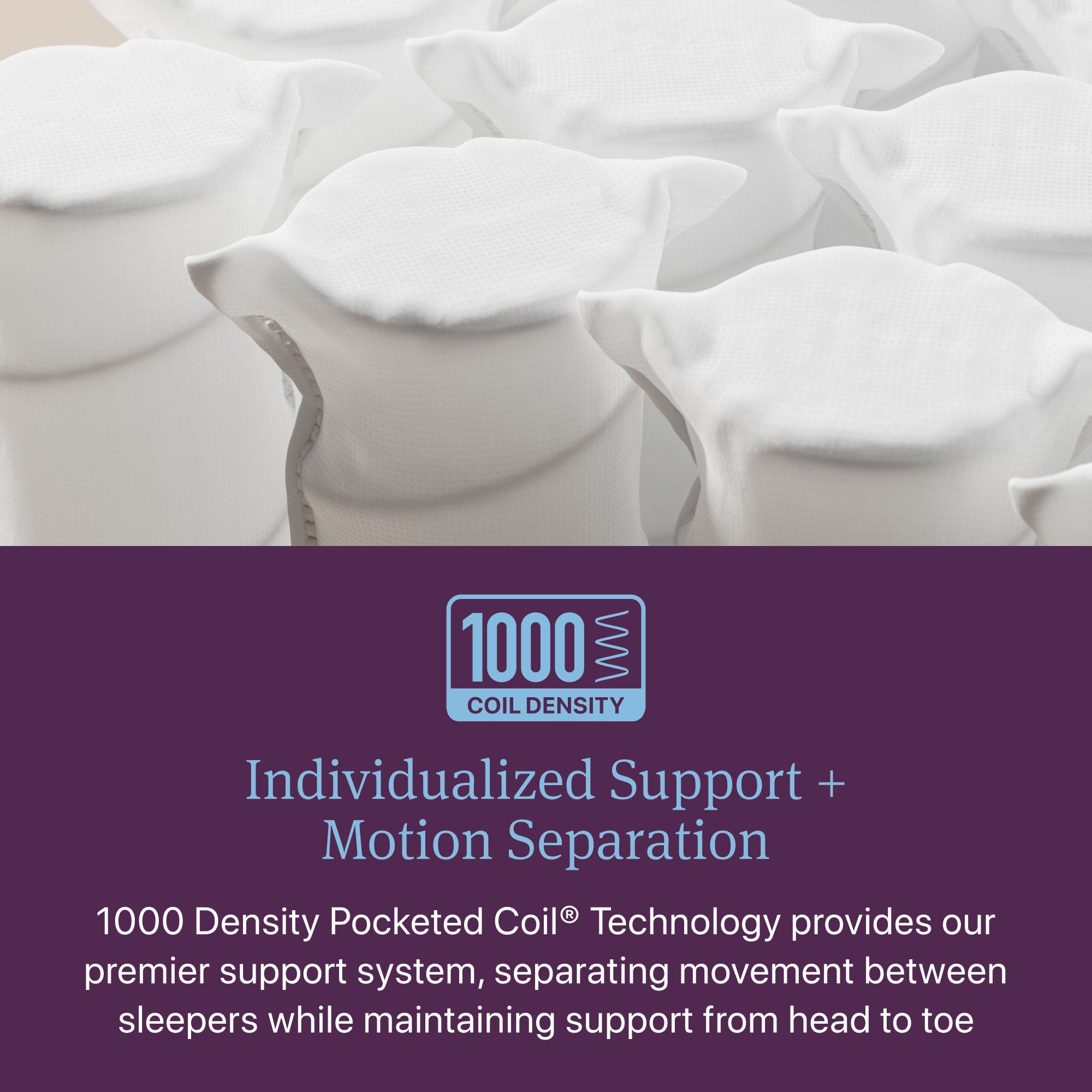 Beautyrest® Hybrid Mattress | World Class Series | 1000 Density Pocketed Coil® Technology | Premier Individualized Support | Motion Separation | Responsive Pressure Relief | CertiPUR-US® Certified | 10-Year Limited Warranty | 100-Night Trial image 2