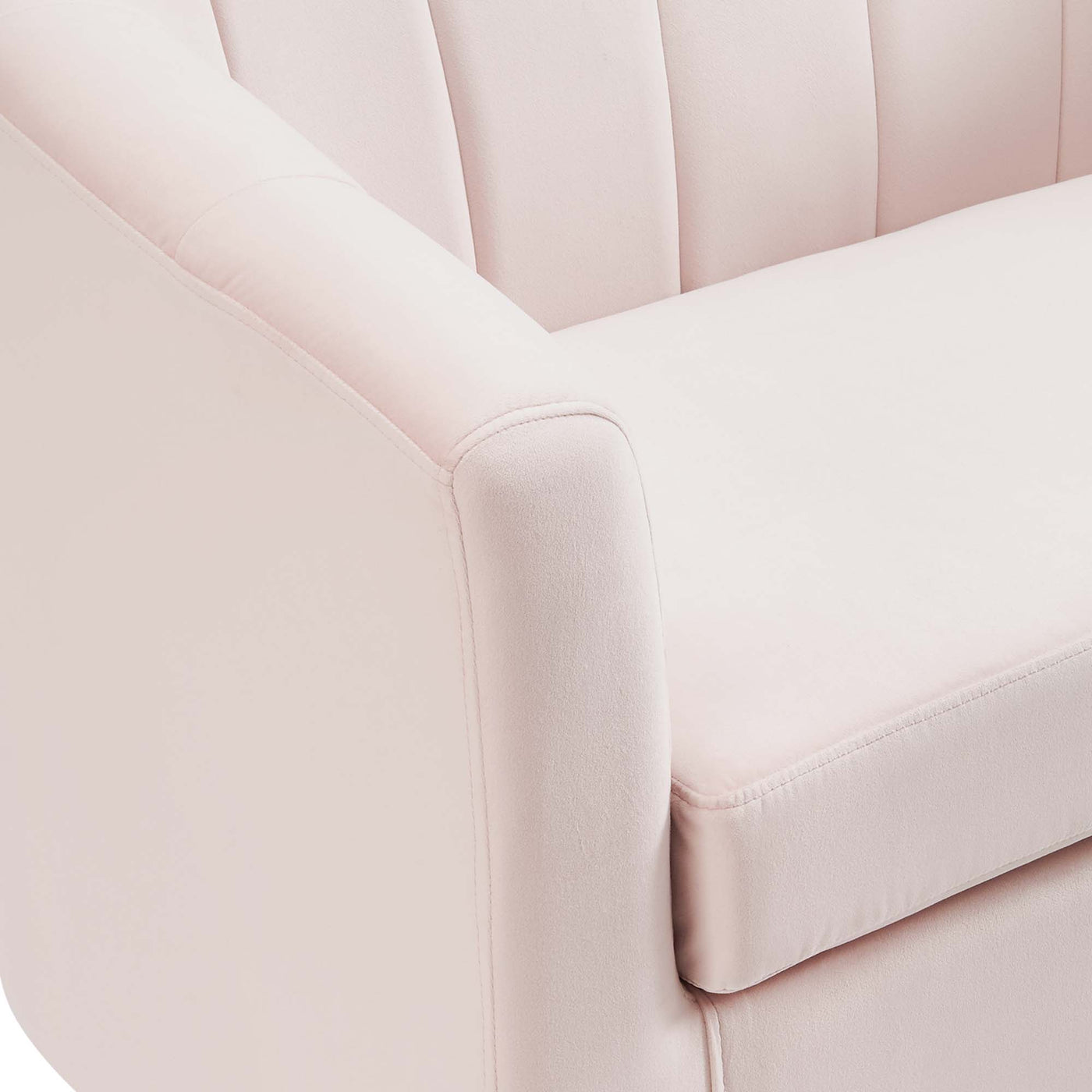 Prospect Channel Tufted Performance Velvet Loveseat in Pink image 1