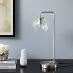 Silo Glass Globe and Metal Table Lamp | Pack of 2 image 1