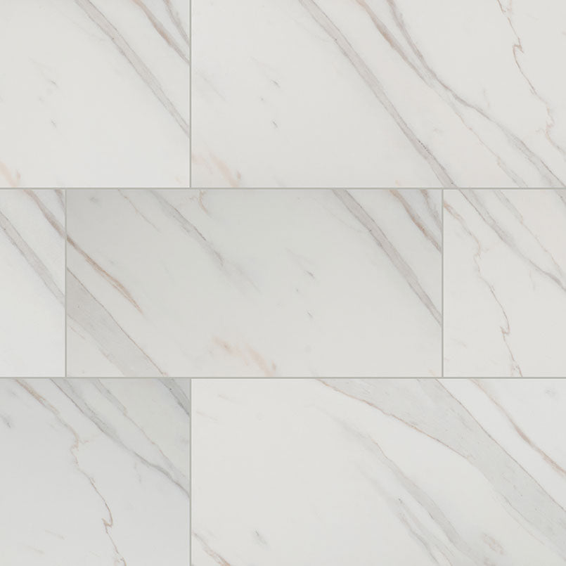 Pietra Calacatta Porcelain Tile | Modern Tile Collection | Porcelain | Marble | Greenguard Gold, USGBC/LEED | 4 or 8 Pieces Per Box image 12