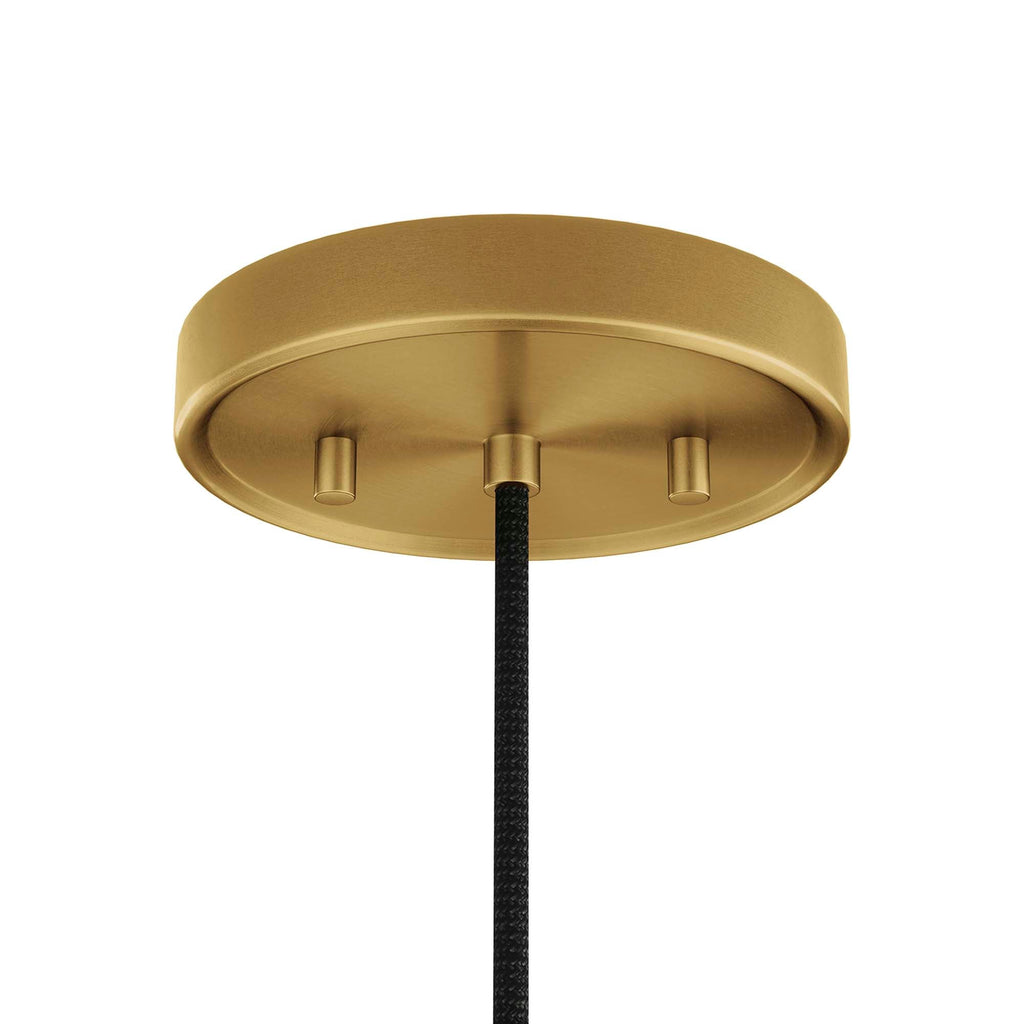 Beacon 1-Light Pendant Light | Clear Satin Brass, Opal Satin Brass, Opal Black | Ideal for Living Space, Bedroom, Kitchen, Dining room, Bathroom, Or Office | Pack of 3 image 5