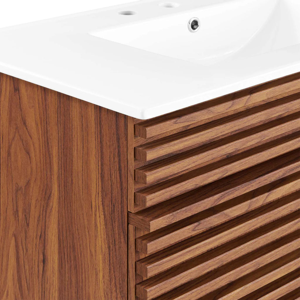 36" / 30" Bathroom Vanity In Multiple Colors | Modern Design Vanity With Basin For Homes, Hotels image 6