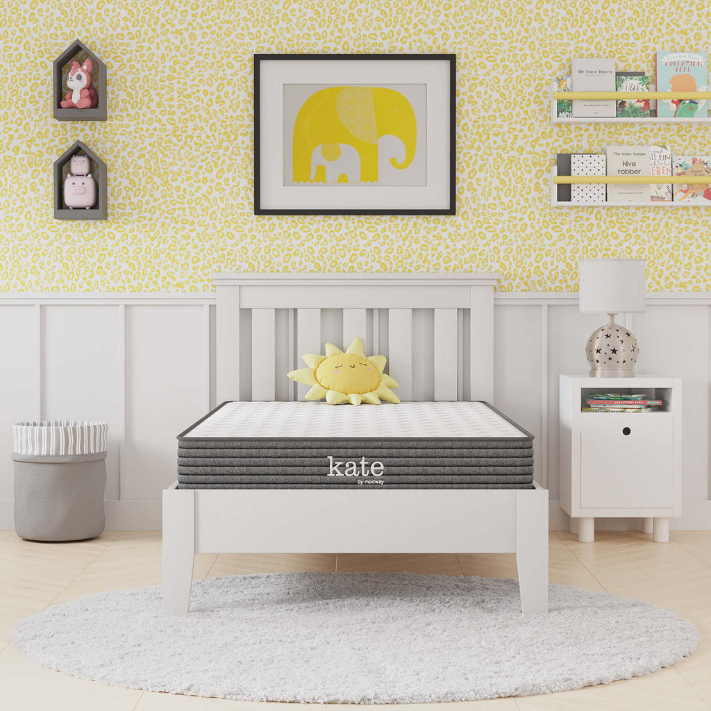 8" Queen Size Mattress | 7.2" Bonnell Coil System | Robust Support With 0.4" Plush Cushioning Foam Layer | Pack of 2 image 3
