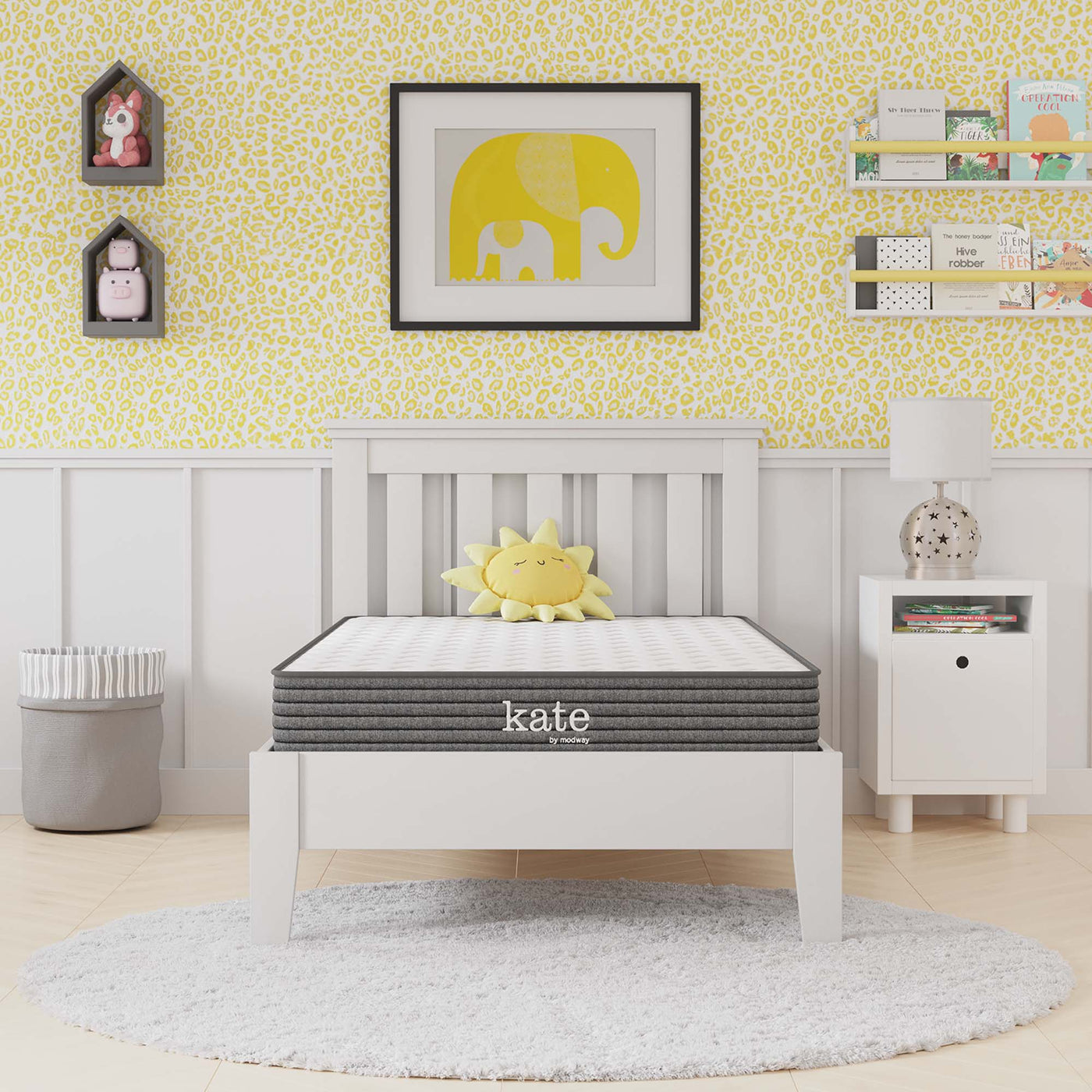 8" Queen Size Mattress | 7.2" Bonnell Coil System | Robust Support With 0.4" Plush Cushioning Foam Layer | Pack of 2 image 3
