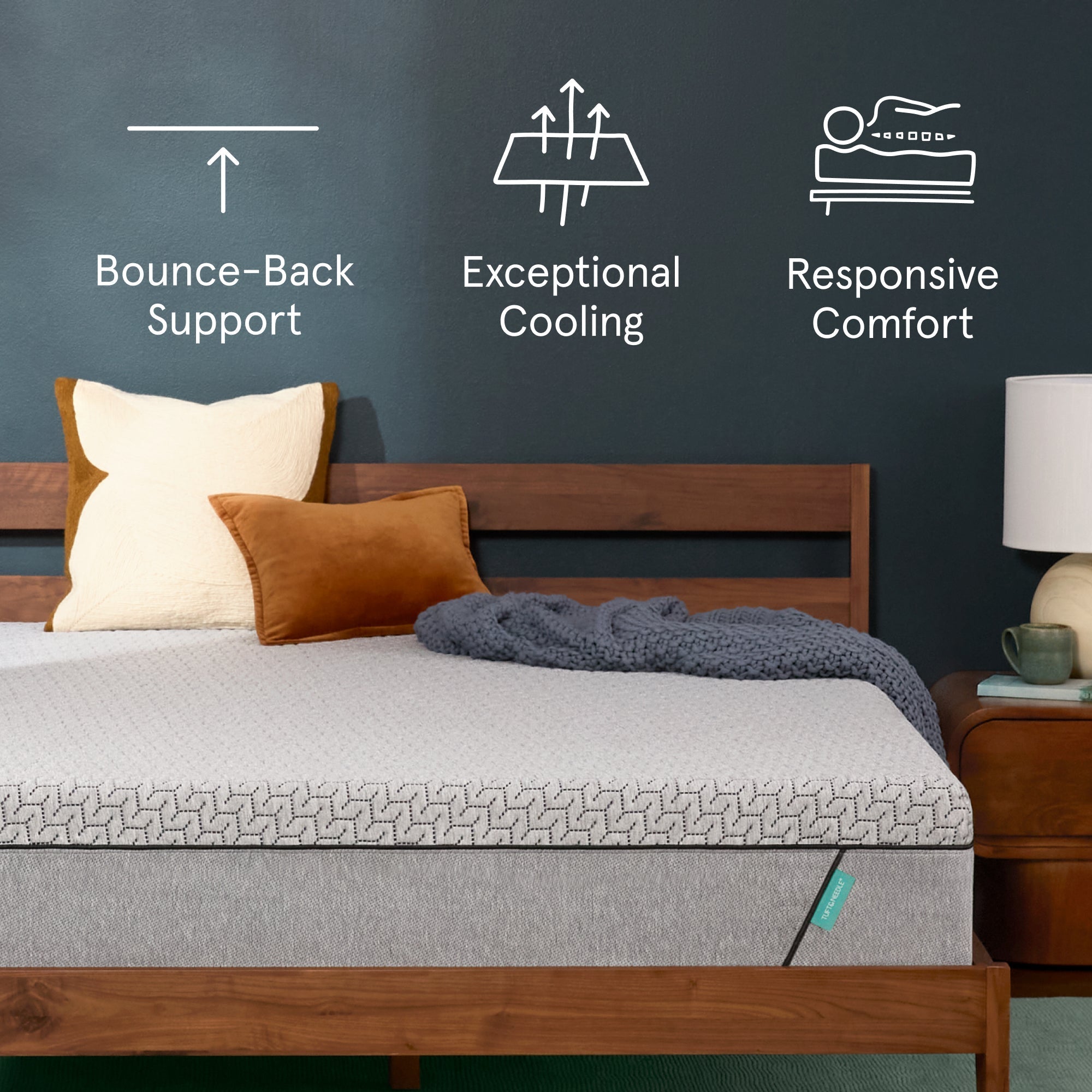 T&N Mint Mattress | 2X T&N Flex™ Foam & 2X T&N Adaptive® Foam | T&N Release™ Foam  | GREENGUARD Gold Certified  | CertiPUR-US® Certified | 10-Year Limited Warranty | 100-Night Trial image 3
