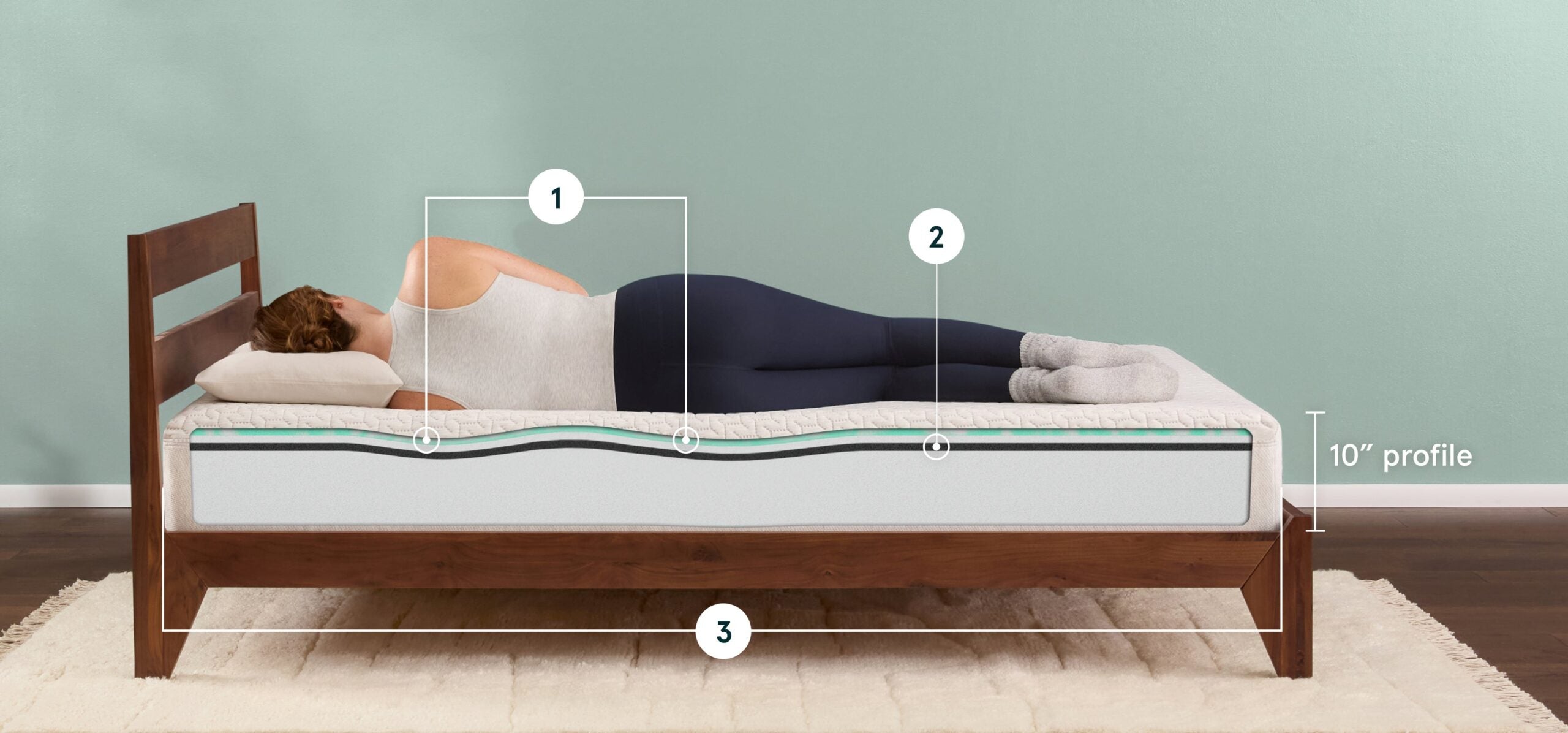 T&N Original Mattress | T&N Flex™ Foam & T&N Adaptive® Foam | T&N Release™ Foam  | GREENGUARD Gold Certified  | CertiPUR-US® Certified | 10-Year Limited Warranty | 100-Night Trial image 3