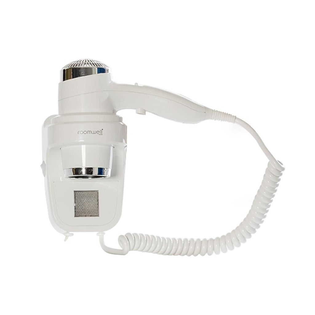Roomwell UK 1600 Watt Wall Mount White Hair Dryer | 2 + 1-Year Extended Warranty at No Cost | Black Or White Color Options | Pack Of 4 image 2