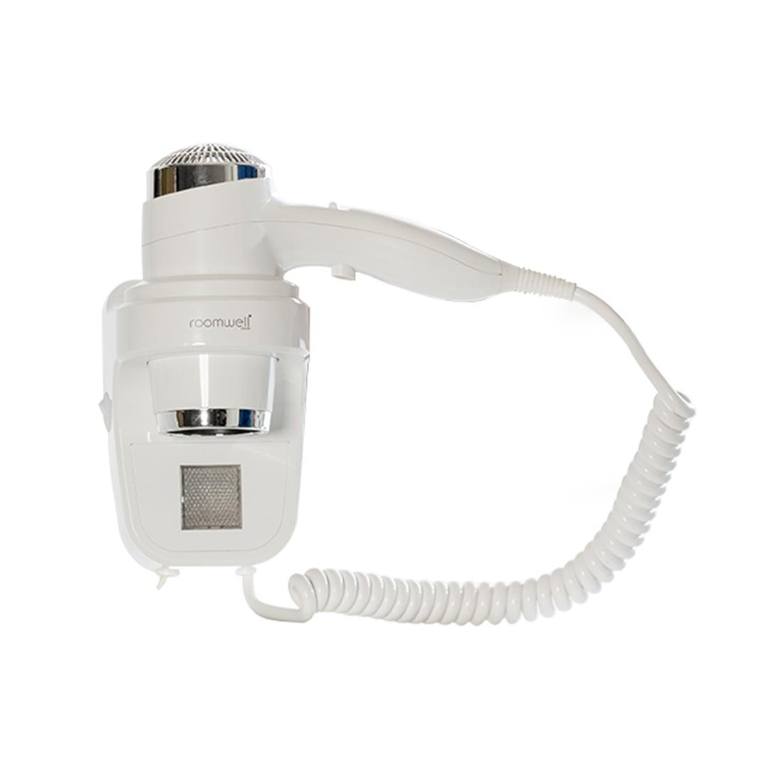Roomwell UK 1600 Watt Wall Mount White Hair Dryer | 2 + 1-Year Extended Warranty at No Cost | Black Or White Color Options | Pack Of 4 image 2