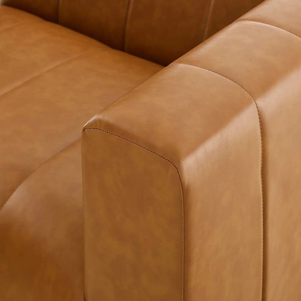 Bartlett 6-Piece Tan Vegan Leather Sectional Sofa image 5