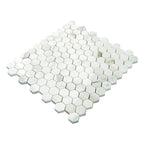 Calacatta Gold 1” Hexagon Polished Mosaic Tile | Wall Tile &amp; Backsplash Tile | Marble | Greenguard Gold, USGBC/LEED | 10 Pieces Per Box image 3