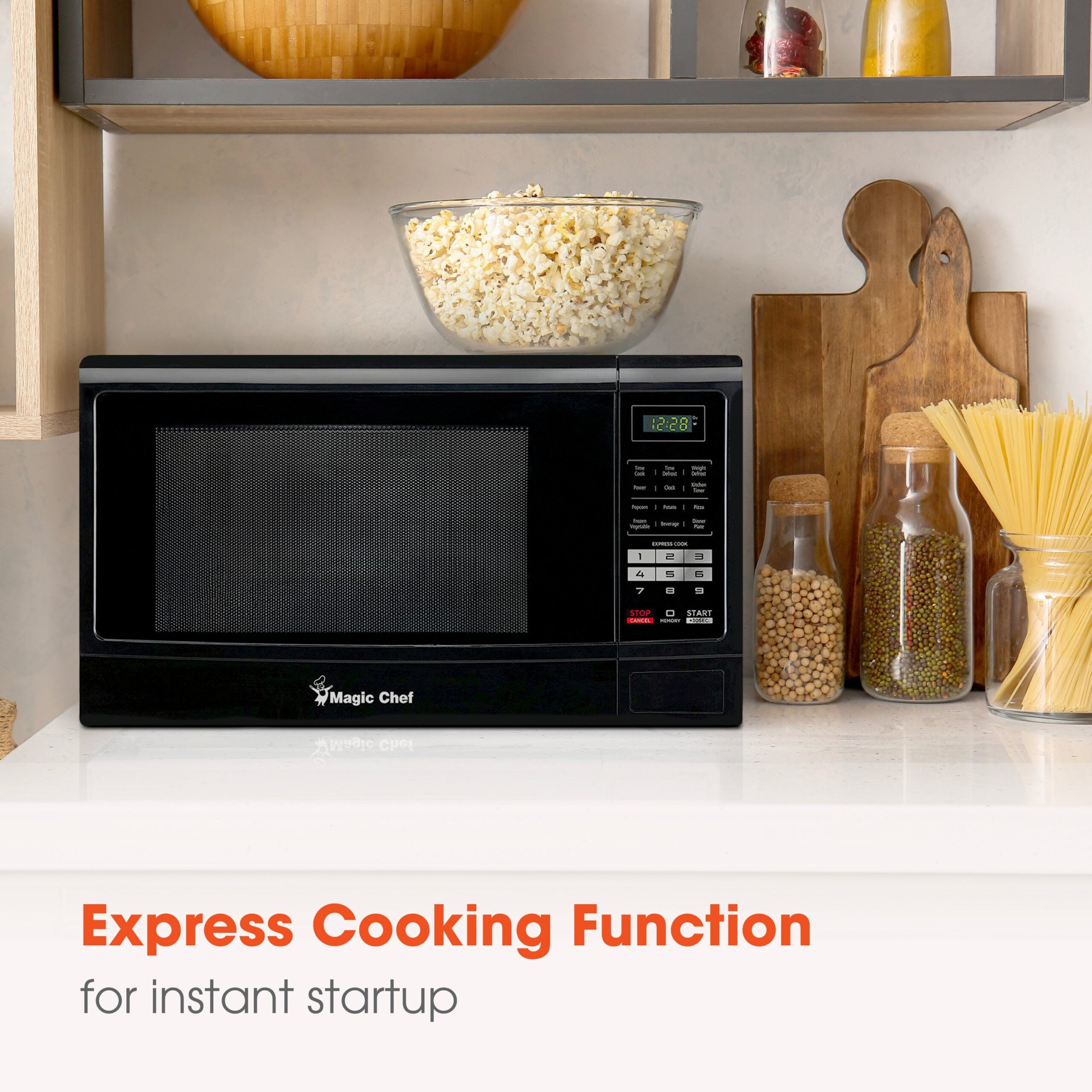 Magic Chef 1.6 Cu. Ft Countertop Microwave | 1100 Watt | Black Or White Color Options | Digital Display | 6 Auto Cooking Modes | Child Lock | 8 Years Warranty On Magnetron image 11